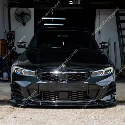 For BMW 3 Series G20 G21 LCI M-Sport Car Front Bumper Lip Splitter Bodykit Spoiler ABS 320i 325i 330