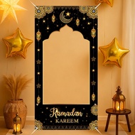 120*60Cm Eid Mubarak Gold Photo Background Ramadan Kareem Family Room Decor Moon Light Bokeh Islamic