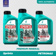 PETRONAS SPRINTA F300 4T 20W40 15W40 F100 SAE40 PREMIUM ENGINE OIL (1L) Motorcycle Oil