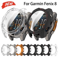 PC Case+Glass (no watch) for Garmin Fenix 8 43mm 51mm 47mm Screen Protector Anti-scratch Film Bumper
