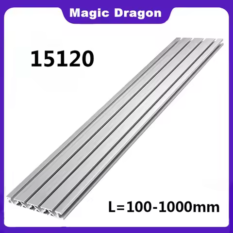 15120 Aluminum Profile 15120 Extrusion 100 300mm 500mm 1000mm Length Anodized Linear Rail 15x120mm F