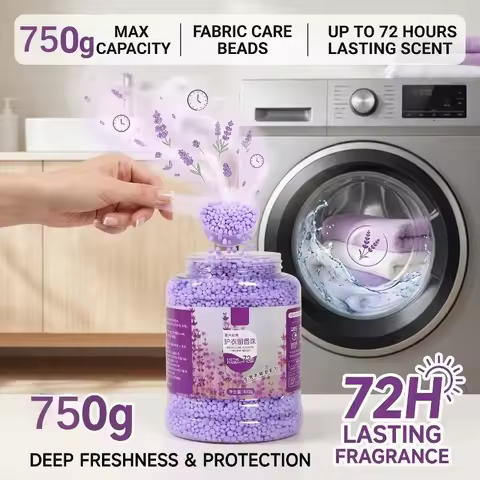 750g Long-lasting Fragrance Booster Scent Beads for Laundry Super Large Barrel 72 Hours Freshness