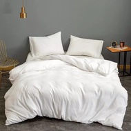 ปลอกผ้านวม สีขาว ทอ 300 เส้นด้าย ผ้าคอตต้อน 100% เกรดโรงแรม✨Duvet Cover Plain 300 Thread Count Cotto