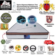 (New Series) Dr. Euro Care Arsenal Plus 10 Inch Anti Static Spring Mattress / Tilam (Single/Super Si