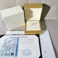 Piaget伯爵 Possession系列 白金滿鑽窄版時來運轉戒指，48碼