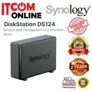 SYNOLOGY ENCLOSURE 1-BAYS/REALTEK RTD1619B/QC 1.7GHZ/1GB DDR3L NAS (DS124)