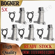 5Pcs Aluminum Engine Cooling Pipe Coolant Connector With Gasket 11118511205 For BMW B38 B48 F35 F20 