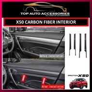 X50 INTERIOR CARBON FIBER DOOR TRIM / INDOOR TRIM GARNOSH CARBON FIBER / GLOSSY BLACK