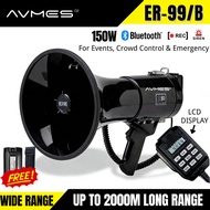 Megaphone Bluetooth Pembesar Suara Siren AVMES ER-99 AUX Recording High Power Handheld Loud Hailer