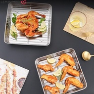 LEMONTREE Baking Pan, 304 Stainless Steel Non-stick BBQ Tray,  Bakeware Tools Rectangle Food Storage
