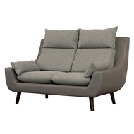 [特價]【UHO】現代高背機能涼感布-雙人沙發淺灰色
