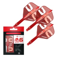 Target Darts Nathan Aspinall K Flex Integrated Dart Flights & Shafts | Pack of 3 K-Flex, No.6 | Shor
