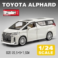 รุ่นรถ Toyota Alphard โมเดลรถยนต์ 1/24 Diecast Modellista Toyota Alphard Vellfire ของเล่นสําหรับเด็ก