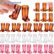 REFINEMENT 10Pcs Western Cowboy Glasses, Plastic Transparent Mini Cowboy Boot Glasses, Creative 1 Oz