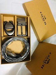 全新Coach 男士CK雙扣正反兩用皮帶腰帶返工見工interview 西裝皮帶Leather belt禮盒裝送禮生日禮物birthday gift