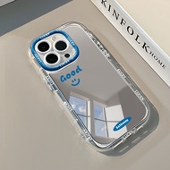 Suitable for Apple 15 Phone Case Mirror Luk Smile phone16pro14pro Creative OPPO26.1.14