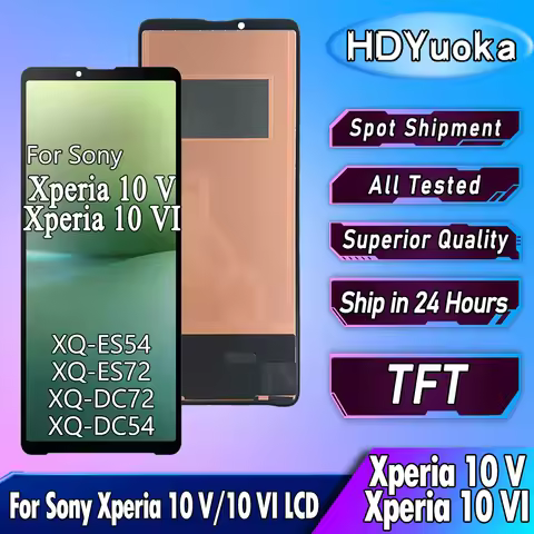 6.1" TFT For Sony Xperia 10 V LCD XQ-DC72 XQ-DC54 Display Screen Touch Digitizer For Sony Xperia 10 