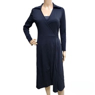 PW50 (S] Uniqlo WRAP LONG SLEEVE DRESS