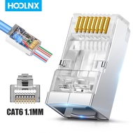 HOOLNX Đầu Nối RJ45 STP Phích Cắm Mô-đun Xuyên Qua RJ45 CAT6A CAT6 Đầu Nối RJ45 Mặt Đất Bên Trong Đư