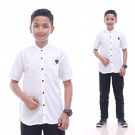 BAJU KOKO PRIA DEWASA LENGAN PENDEK COUPLE AYAH DAN ANAK COWOK/LAKI-LAKI MODERN TERBARU KEMEJA POLOS