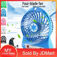 JDMart365 Portable Rechargeable Mini Fan Kipas Angin Kecil Kipas Mini Strong Wind With LED Portable 