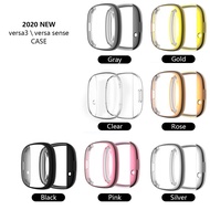 Protective Case Cover For Fitbit Versa 3 / fitbit Sense Watch Shell Bezel band bumper for Versa3 sma