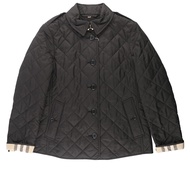 BURBERRY XL號菱格紋棉質輕型外套（黑色） _廠商直送