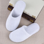 華發 - (白色2對裝)加厚珊瑚絨拖鞋 訪客拖鞋 五星級酒店拖鞋 一次性拖鞋 防滑拖鞋 即棄拖鞋 家居拖鞋 男士拖鞋 女士拖鞋 情侶拖鞋 旅游飯店民宿家居待客