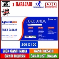 (TERMURAH) SPANDUK BANNER AGEN BRILINK MURAH PAKET HEMAT.   Ukuran 200 X 100 bisa ganti nama tulisan