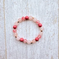 JEDIS│櫻花雨 薔薇輝石・粉晶・薔薇輝石 手鍊