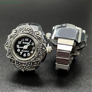 SPICEHIVE​ Roman Quartz Watch, Vintage Alloy Rings Jewelry Clock, Fashion Jewelry Mini Elastic Strap