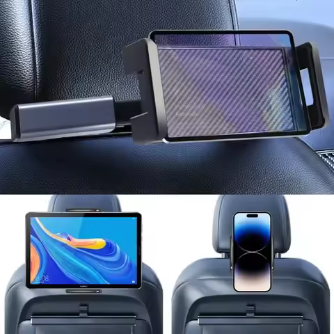 360 Degree Swivel Tablet Stand Headrest Tablet Mount, For IPad 4.7"-12.9" Car Pillow Phone Holder, R