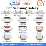 For Samsung Galaxy S6 S7 Edge S8 S9 S10 Plus Lite S10e S10 4G 5G Type-C Micro USB Jack Charger Charg