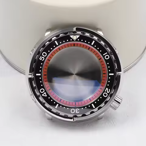 Tuna Can Watch case steel C3 Luminous Sapphire glass Diving watch case fits Seiko for NH35/NH36 Auto