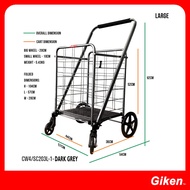Giken Heavy Duty Shopping Foldable Trolley Cart - Big enough for weekly grocery shopping