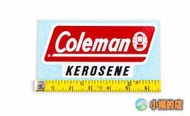 【小楊的店】Coleman汽化燈貼紙，白色邊框+R標記+小燈圖案+KEROSENE，214貼紙，汽化燈