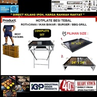 BBQ HOT PLATE PAN/KUALI SEGI EMPAT/KUALI LEPER BURGER/BESI TEBAL/ FRAME KAKI STAND/ IKAN BAKAR/GRILL/ROTI CANAI/ KITCHEN