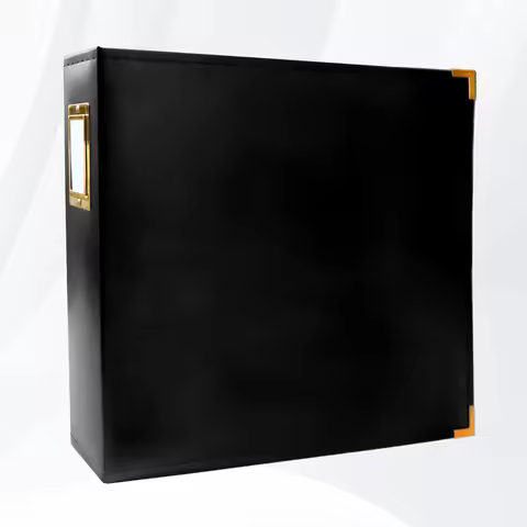 12x12 Photo Album 3 Ring Binder, Leather Cover Scrapbook Album 12x12 D-Ring with 10 Plastic Sleeves