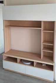 淺木白色高身電視櫃 150cm