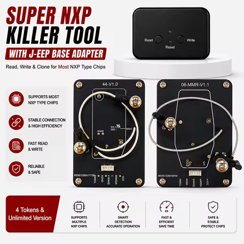 Super NXP Killer Read Copy Device With Adapter Base For J-eep Key All NXP Smart Keys Clones 4 Tokens