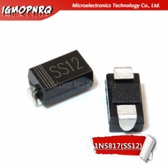 100pcs SMA 1N5817 smd diode ss12 1A 20V do-214ac IN5817 Schottky