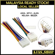 🇲🇾 Perodua Axia Myvi Alza Kenari Aruz Kelisa Bezza Male Radio Harness Wire Socket BMF