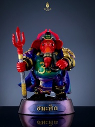 Art Toy สายมู องค์พ่อพระพิฆเนศ ชุดสีรัศมีโชค แสงแห่งโชค ( Mu Art ) พระพิฆเนศ ตั้งบูชา ข้างพระพุทธรู