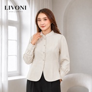 KEMEJA Livony Gallery - Ailee Tops Casual Shirt Fitted Top Casual Work Shirt Semi Wool Korean Look