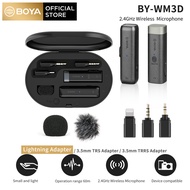 BOYA BY WM3/BY-WM3D/BY-WM3U จิ๋ว2.4GHZ Lavalier ไมโครโฟนไร้สายสำหรับกล้องมือถือบันทึกวิดีโอ Youtube 