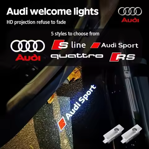 Car Door Welcome Lights for Audi S RS Sport A1 A3 8P 8V A4 A5 A6 A7 A8 Q3 Q5 Q7 Q8 Sline TT Logo Pro