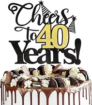 1 Pack Cheers to 40 Years Cake Topper 40th Birthday Cake Decoration for Girls Decoration Happy 40th 