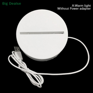 💖Big Dealse โคมไฟอะคริลิค3D ฐานโคมไฟกลางคืนฐานวางโคมไฟฐาน LED ABS อุปกรณ์ให้แสงสว่างแบบ USB