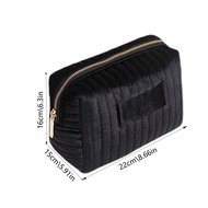 Original NEW Velvet Zipper Makeup Bags Womens Cosmetic Bag Travel Female Lady Girl Brush Lipstick St