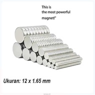 YUE Powerful Neodymium Round Magnet NdFeB N24 12x1.65mm 100 PCS - YN35